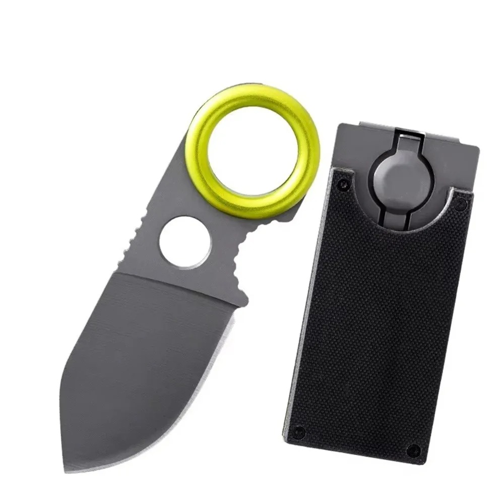 Edc Carry Fixed Blade - Mini EDC Ring Fixed Blade Knife