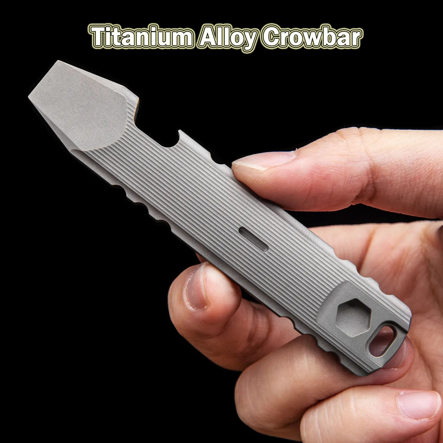 Titanium Pry Bar - 9.4CM Titanium Alloy Crowbar Multifunctional Outdoor