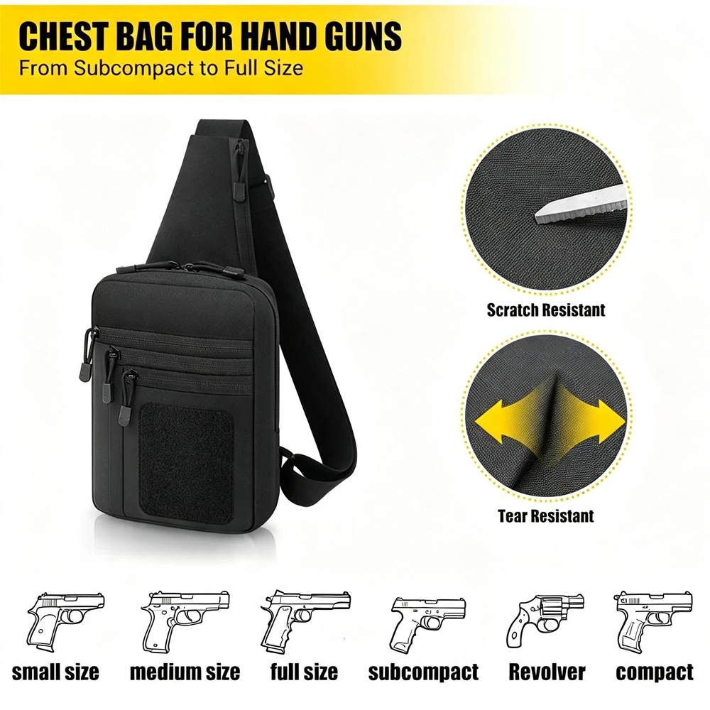 Concealed Carry Chest Gun Bag  - Edc Carry Pistols 评论和价格