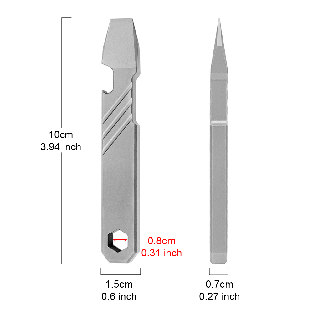 Titanium EDC Pry Bar Tool – 4” - Titanium Pry Bar 评论和价格