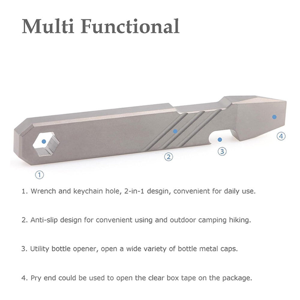 Titanium EDC Pry Bar Tool – 4” - Titanium Pry Bar 评论和价格
