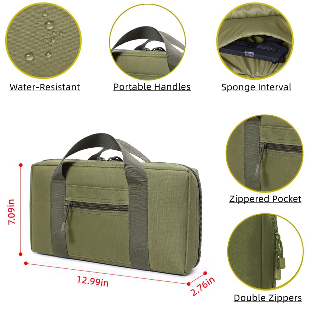Tactical Pistol Range Bag Gun  - Edc Carry Pistols 评论和价格
