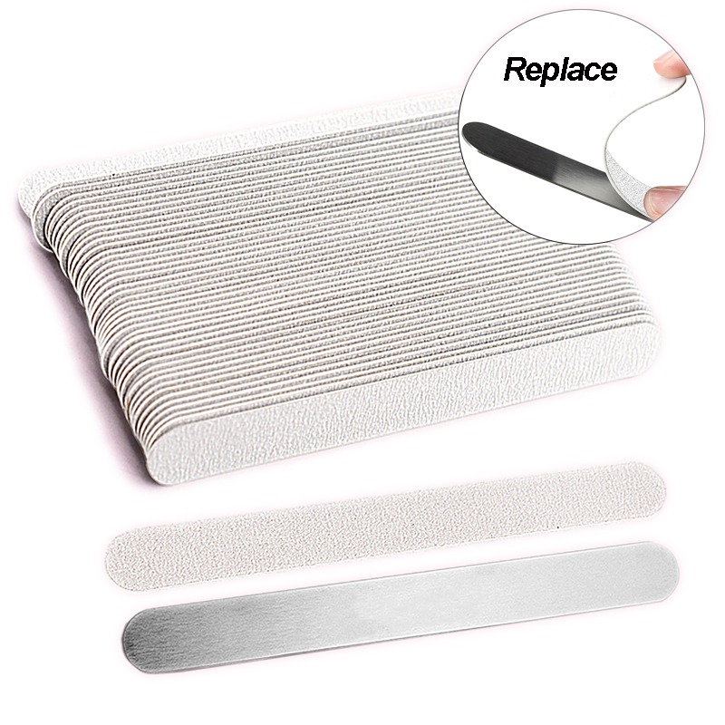 50Pcs/100Pcs Grey Removalble P - Nail File Titanium 评论和价格
