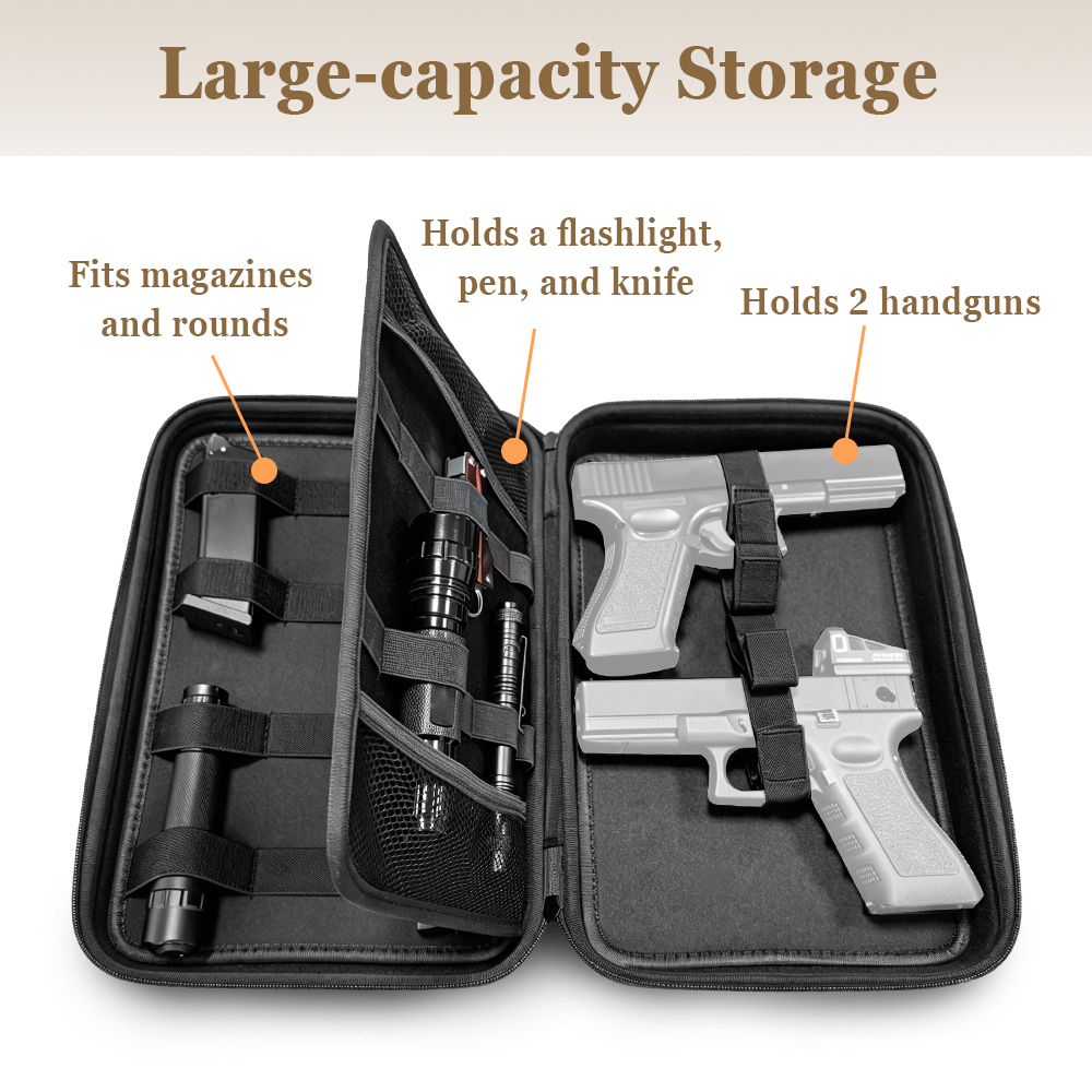 Tactical Pistol Gun Case Dual  - Edc Carry Pistols 评论和价格