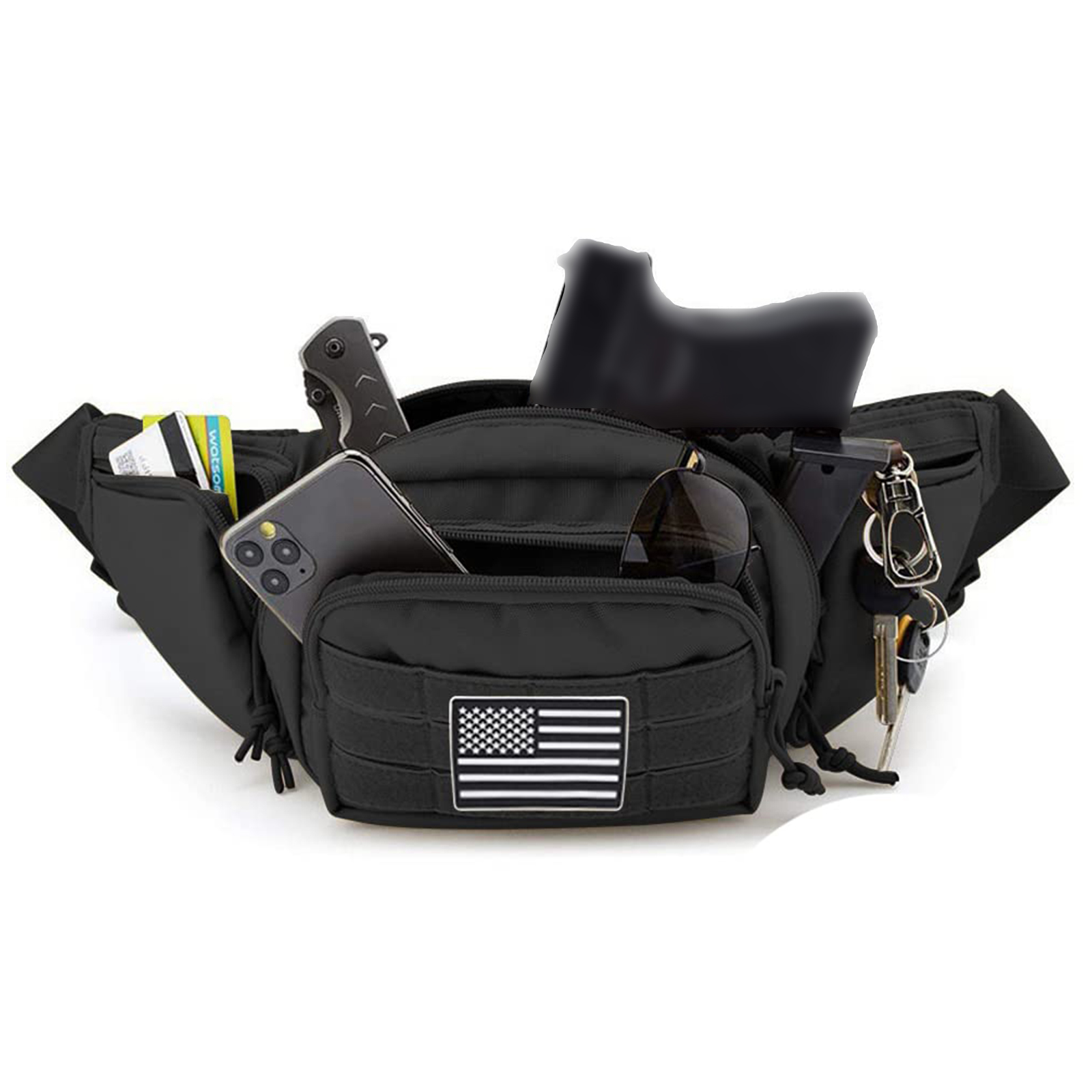 Tactical Fanny Pack Gun Holste - Edc Carry Pistols 评论和价格