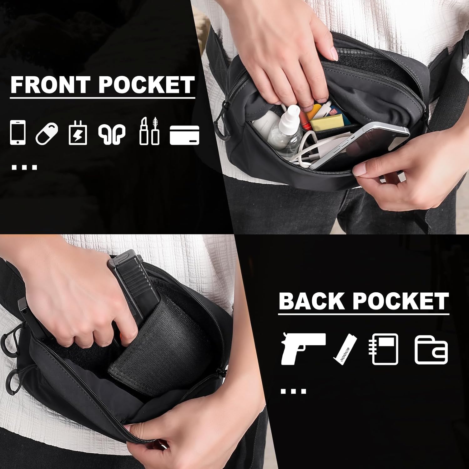 Tactical Fanny Pack with Holst - Edc Carry Pistols 评论和价格