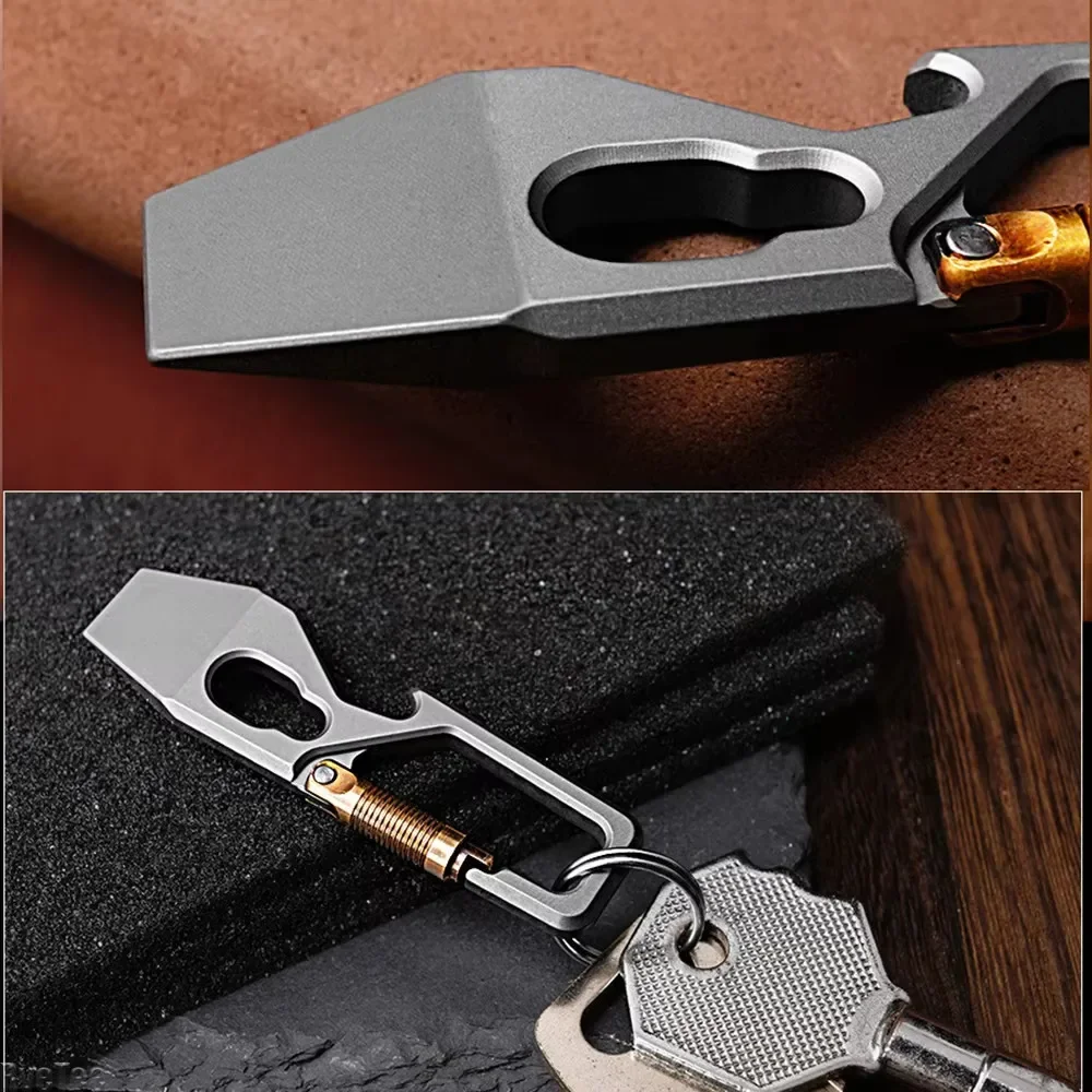 6cm 5-1 Multi-function Keychai - Titanium Pry Bar 评论和价格